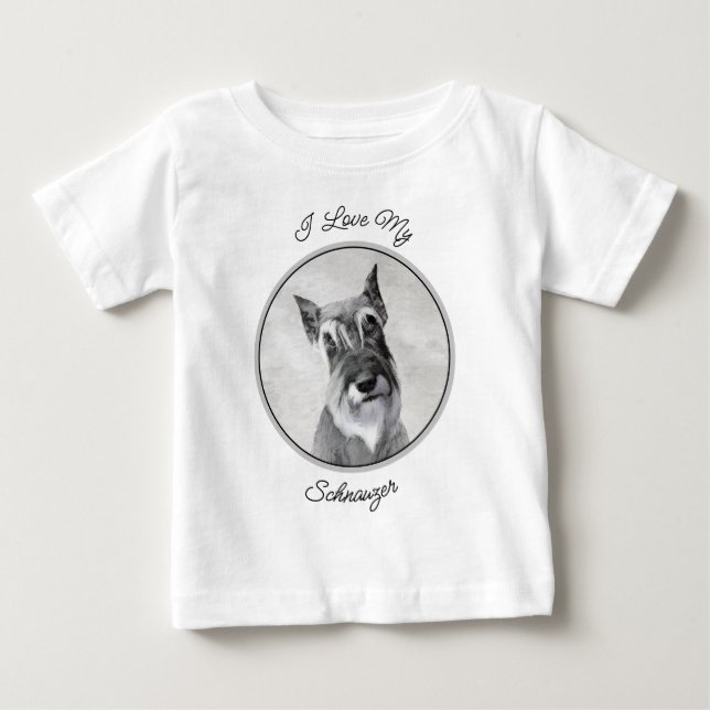 Schnauzer (Giant) - Cute Original Hund Art T Shirt (Framsida)