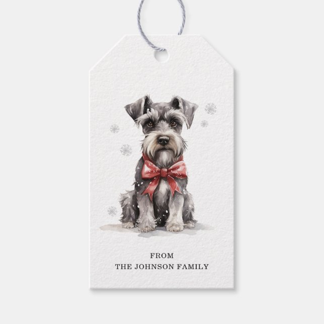 Schnauzer Gift Märkres Presentetikett (Framsidan)