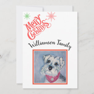 Schnauzer God Jul Julkort