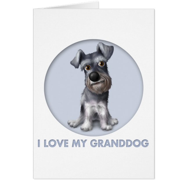 Schnauzer Granddog Hälsningskort (Framsidan)