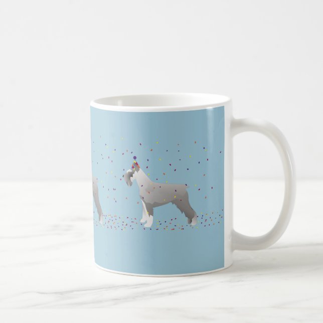 Schnauzer Grattis på födelsedagen Design Kaffemugg (Höger)