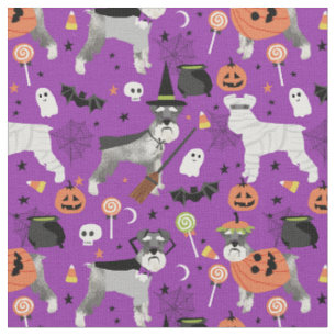 schnauzer halloween lila tyg