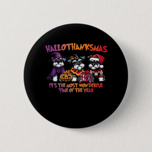 Schnauzer Halloween Thanksgiving jul Classic Knapp