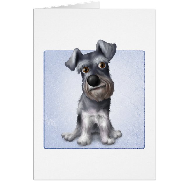Schnauzer Hälsningskort (Framsidan)