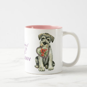 Schnauzer Heart Mamma Två-Tonad Mugg