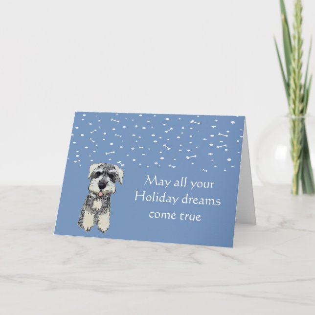 Schnauzer Helgdag Card Helgkort (Framsida)