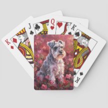 Schnauzer hjärtformade vildblommor
