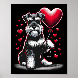 Schnauzer Hund Alla hjärtans dag Hundägare Alla hj Poster