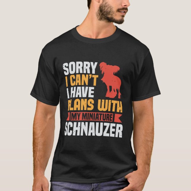 Schnauzer Hund älskare T Shirt (Framsida)