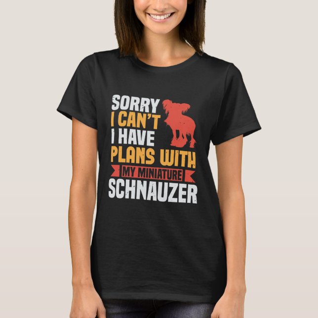 Schnauzer Hund älskare T Shirt (Framsida)