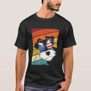 Schnauzer Hund American Flagga Patriotic Schnauzer T Shirt