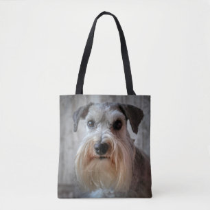 Schnauzer Hund Ansikte Tygkasse