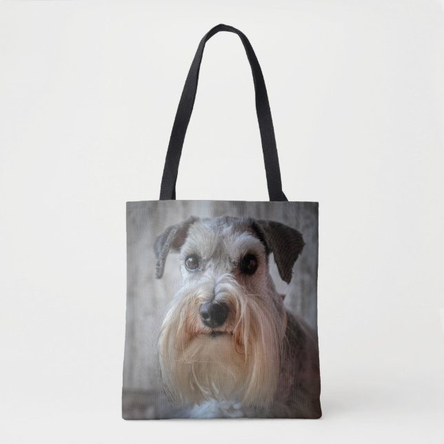 Schnauzer Hund Ansikte Tygkasse (Framsida)