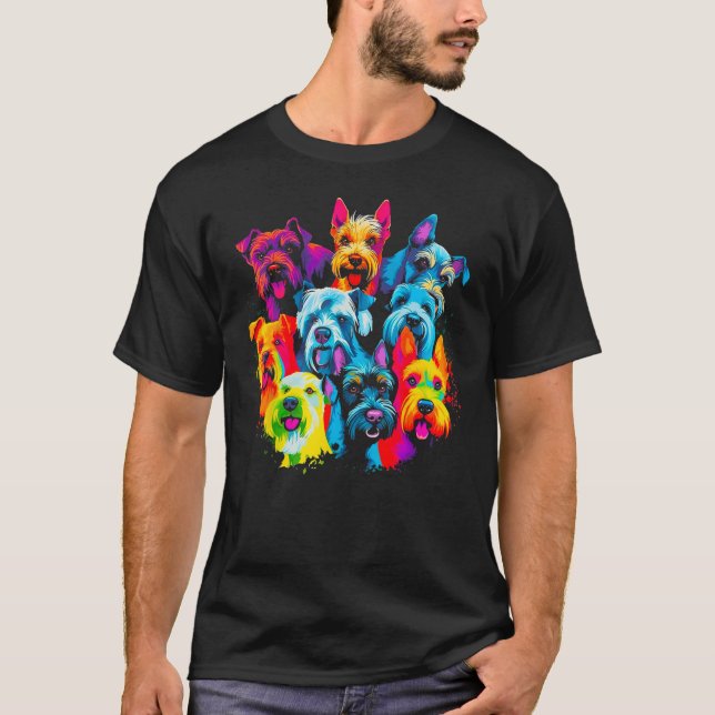 Schnauzer Hund Best Friends T Shirt (Framsida)