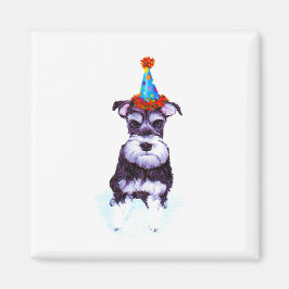 Schnauzer Hund Birthday Magnet