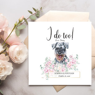 Schnauzer Hund Bröllop Cocktail Napkins Pappersservett