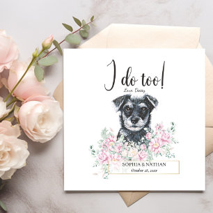 Schnauzer Hund Bröllop Cocktail Napkins Pappersservett