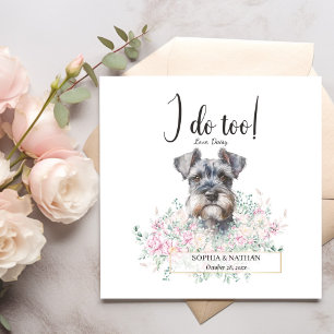 Schnauzer Hund Bröllop Cocktail Napkins Pappersservett