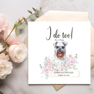 Schnauzer Hund Bröllop Cocktail Napkins Pappersservett