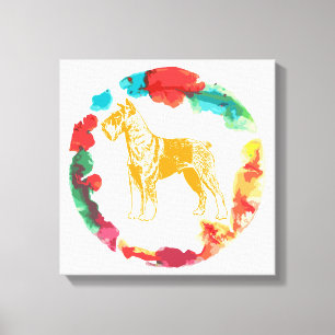 Schnauzer hund canvastryck