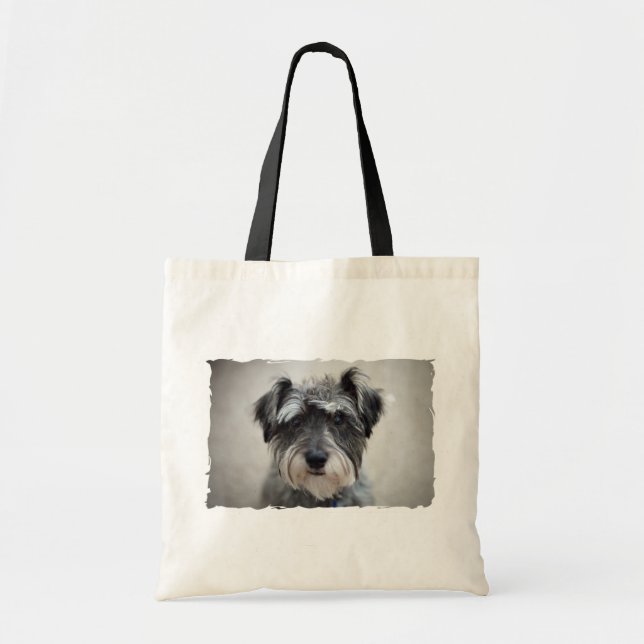 Schnauzer Hund Environmental Tote Tygkasse (Framsidan)