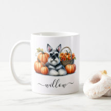 Schnauzer Hund Fall Mugg med Personlig Namn