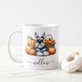 Schnauzer Hund Fall Mugg med Personlig Namn