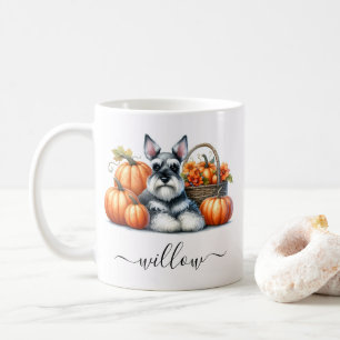 Schnauzer Hund Fall Mugg med Personlig Namn