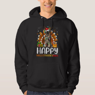 Schnauzer Hund Halloween Jul Glad Hallotha Hoodie