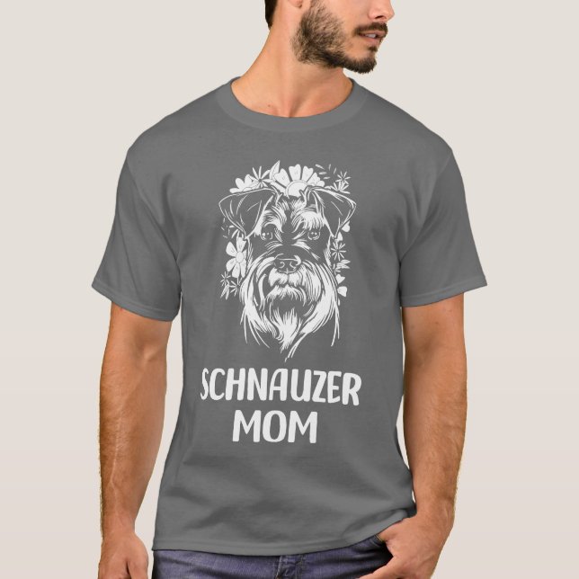Schnauzer hund Hund aveln hund älskare ger rektor T Shirt (Framsida)
