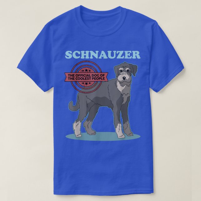 Schnauzer-Hund i Hundägare Schnauzer  T Shirt (Design framsida)
