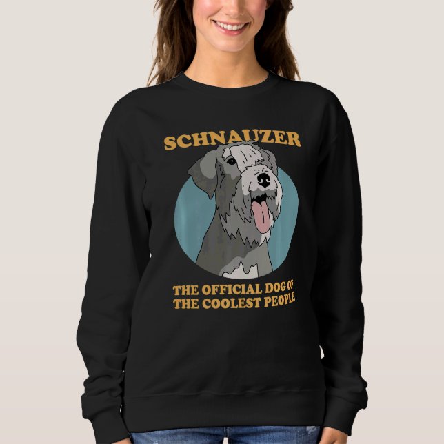 Schnauzer-Hund i Hundägare Schnauzer T Shirt (Framsida)