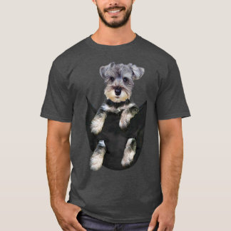 Schnauzer Hund in Pocket Puppy Gifts T Shirt