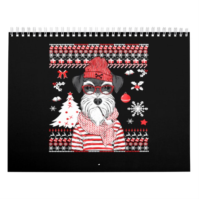 Schnauzer Hund julgåva Kalender (Omslag)