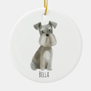 Schnauzer Hund Julgransprydnad Keramik