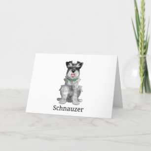 Schnauzer Hund l Helgkort