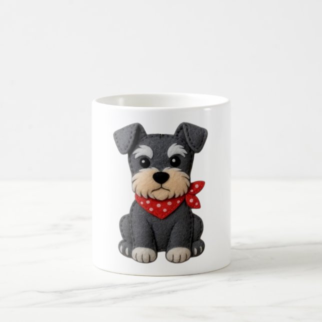 Schnauzer Hund Lapptäcke Kaffemugg (Center)