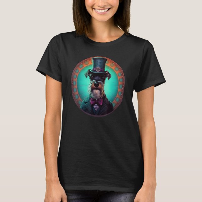 Schnauzer Hund Mamma bästa Hund T Shirt (Framsida)