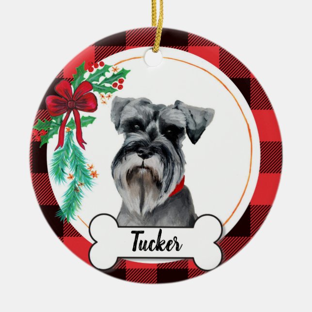 Schnauzer Hund Ornament (Framsidan)