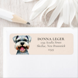 Schnauzer Hund Personlig Adress Returadress Etikett