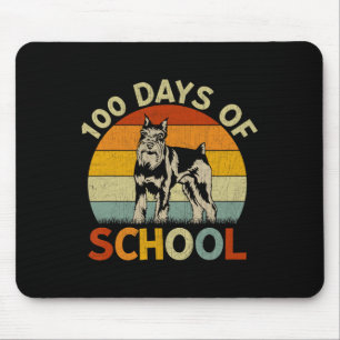 Schnauzer Hund Retro Boys Girls 100-dagen i skolan Musmatta
