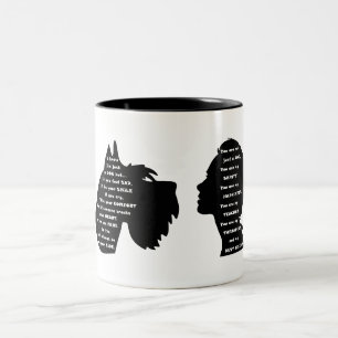 Schnauzer Hund Sanity Två-Tonad Mugg
