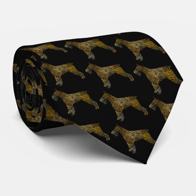 Schnauzer Hund Silhouette Halloween Black Nacke Slips (Rullad)