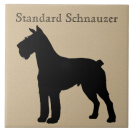 Schnauzer Hund Silhouette Kakelplatta