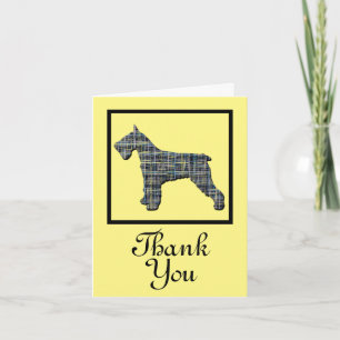 Schnauzer Hund Silhouette Tack Greeting Card Kort