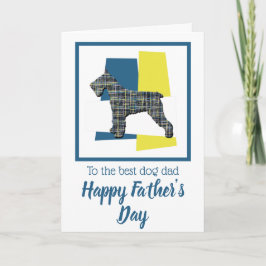 Schnauzer Hund Silhuett Trefärgad Fars Dag Kort