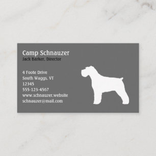 Schnauzer Hund Silhuett Visitkort
