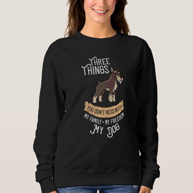 Schnauzer Hund Valpar 1 T Shirt (Framsida)