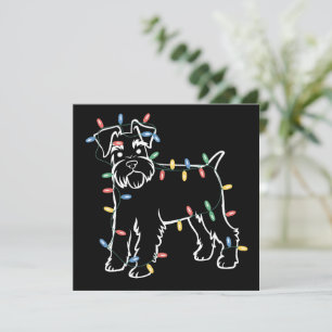 Schnauzer Hundar Träd Jul Xmas Husdjur Djur Hund Julkort