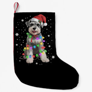 Schnauzer Hundar Träd Jul Xmas Husdjur Djur Hund Liten Julstrumpa